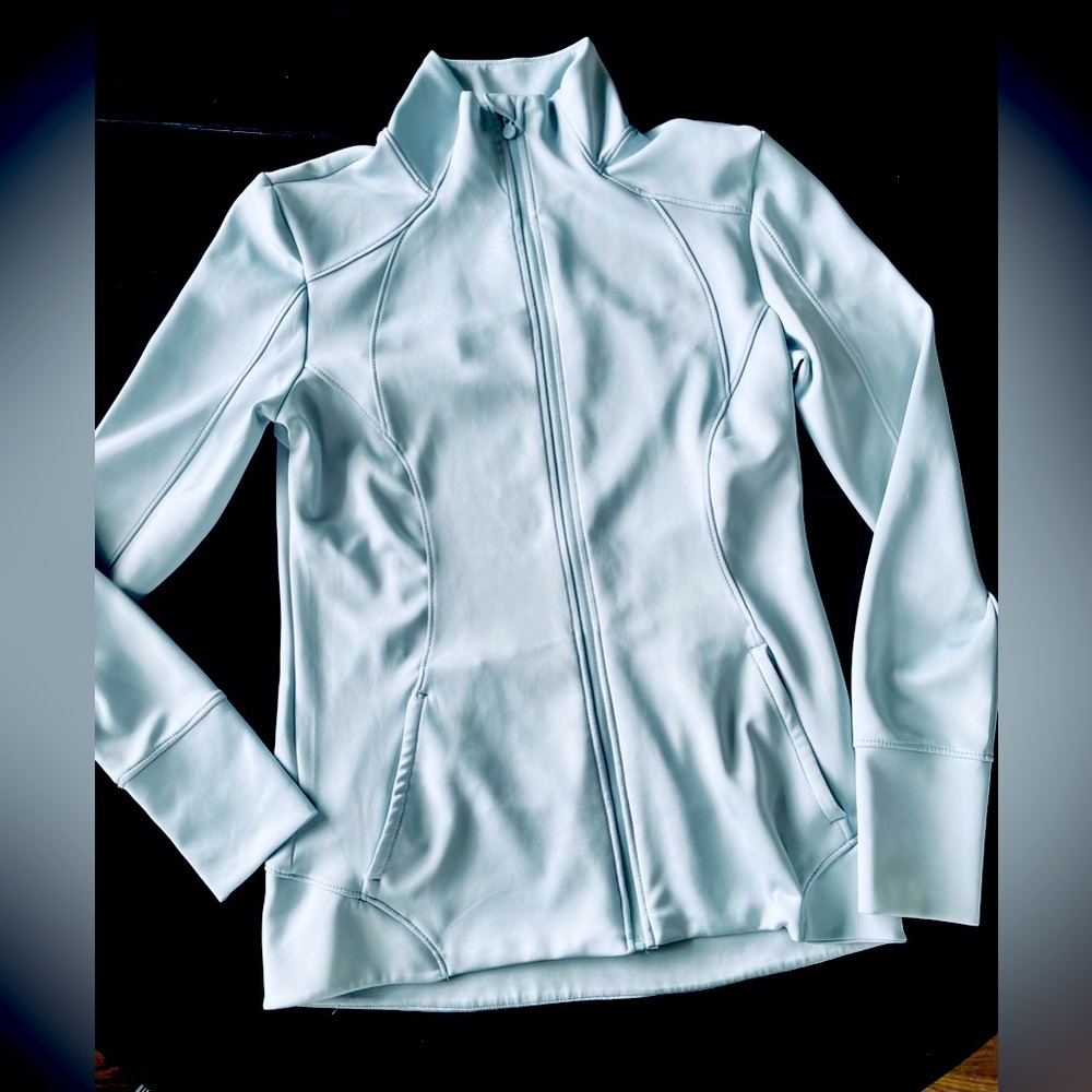 Women's Light Aqua Blue Athleisure Jacket